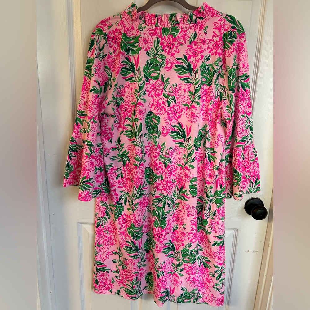 Lilly Pulitzer Hayes Dress Conch Shell Pink Koala La La Women’s Size XL - Picture 3 of 11